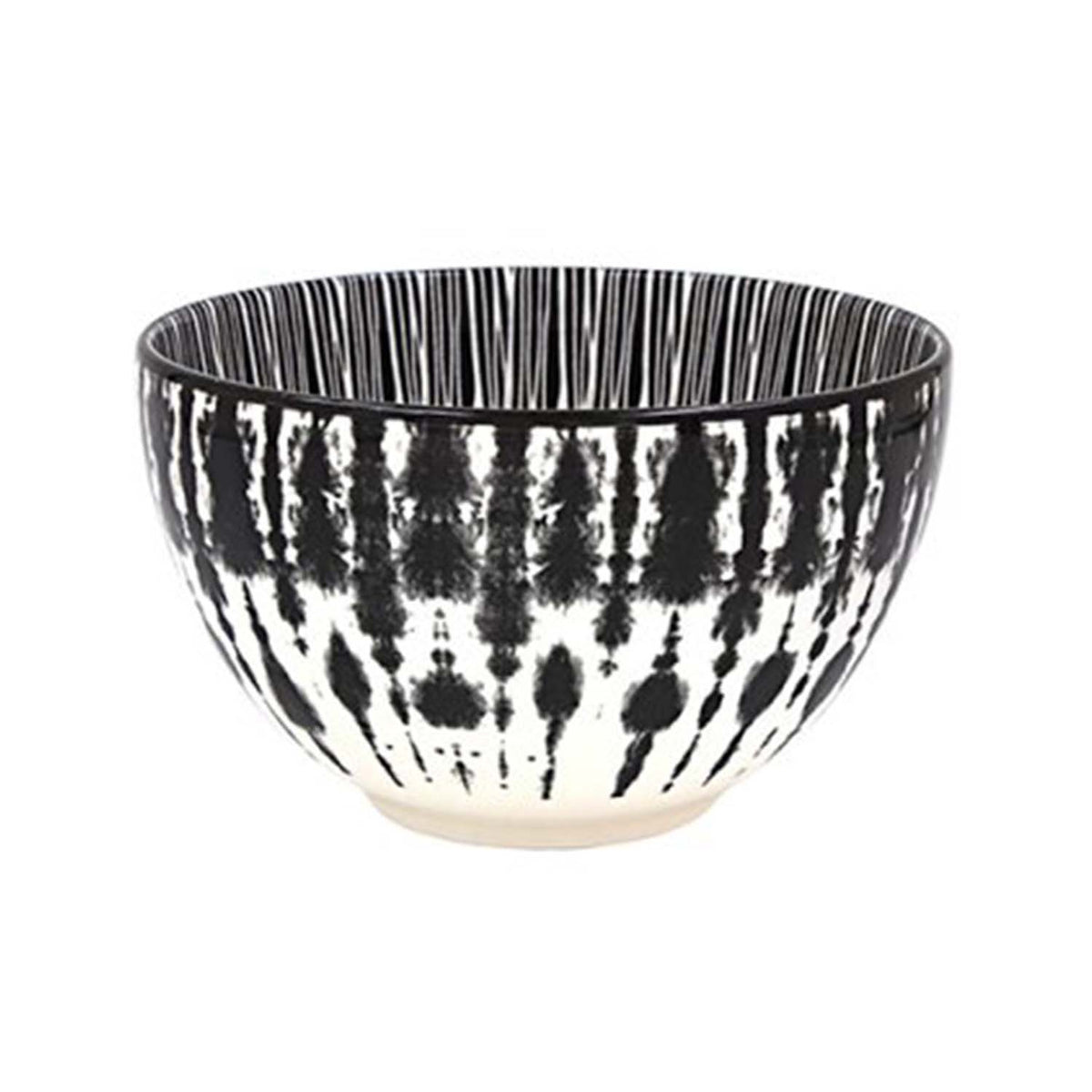 500ml 13cm Black Fine China Tie-Dye Rice Bowl