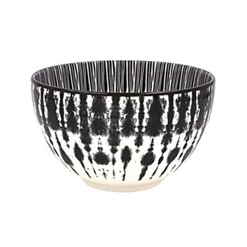 500ml 13cm Black Fine China Tie-Dye Rice Bowl