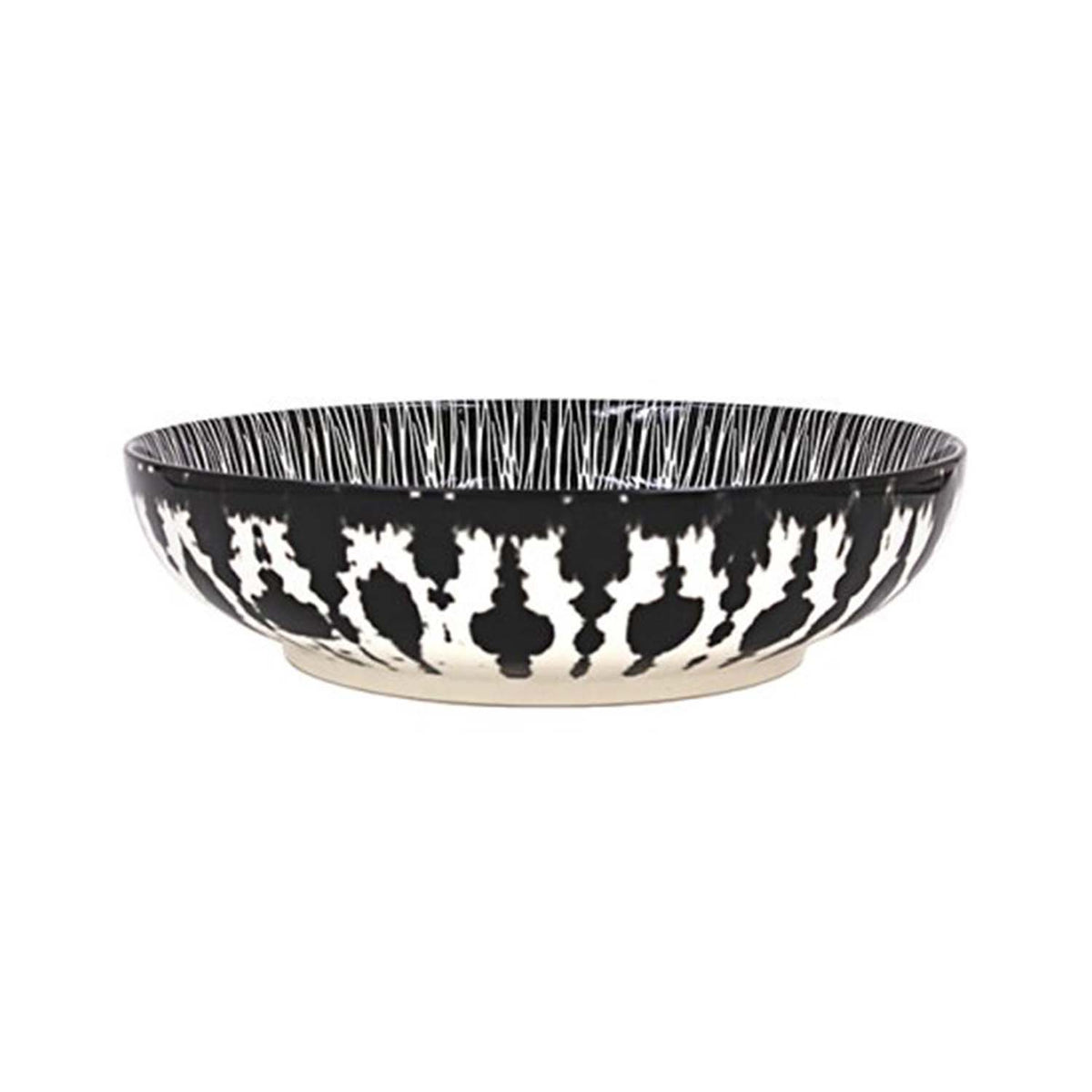 22cm Fine China Black Tie-Dye Pasta Bowl