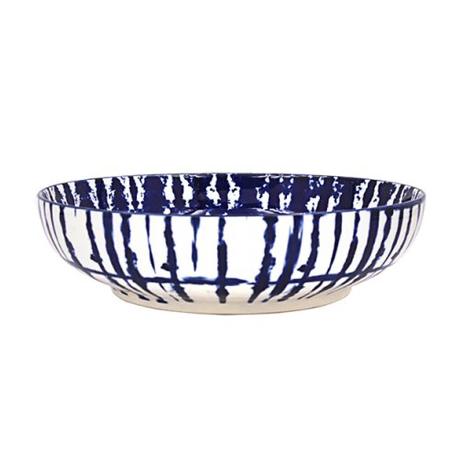 22cm Fine China Blue Tie-Dye Pasta Bowl