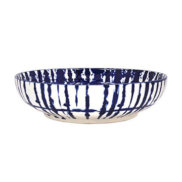 22cm Fine China Blue Tie-Dye Pasta Bowl