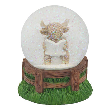 Snow Globe Glitter Highland Cow Lootime Christmas