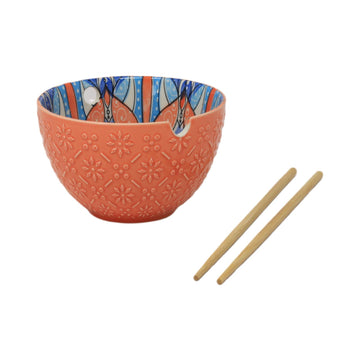15cm Orange Ceramic Tuscany Bohemian Design Bowl