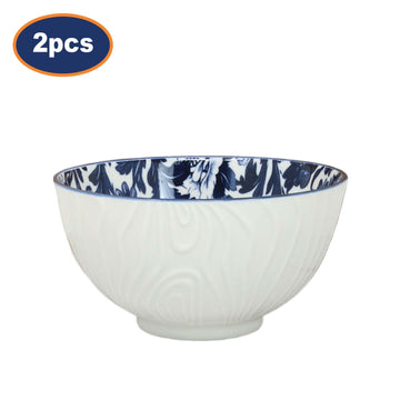 2Pcs 15cm Fleur Vintage Floral Ceramic Bowl - Random Design