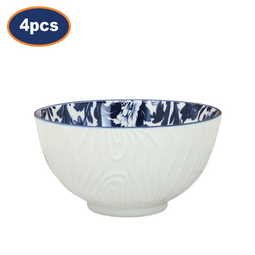 4Pcs 15cm Fleur Vintage Floral Ceramic Bowl - Random Design