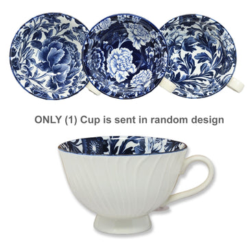 390ml Fleur Vintage Floral Ceramic Tea Cup