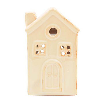Beige Ceramic House Glazed Oil Burner
