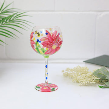 Lynsey Johnstone Hand Painted Lilies 600ml Gin Cocktail Glass