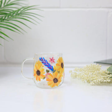 Lynsey Johnstone Hand Painted Sunflower 480ml Coffee Mug