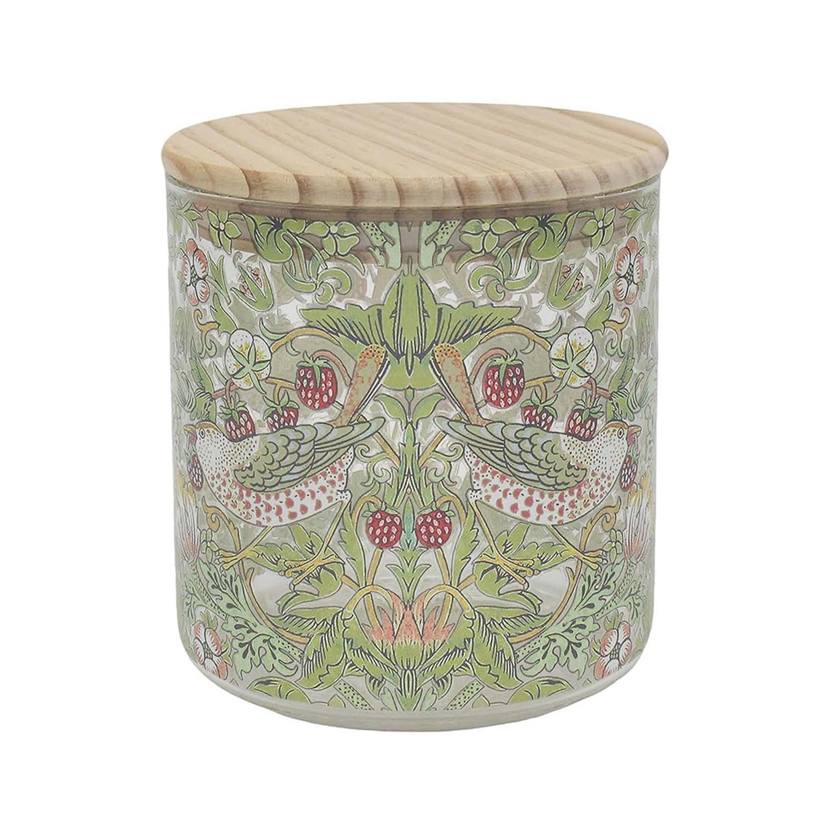 William Morris Strawberry Thief 0.8L Small Glass Storage Jar