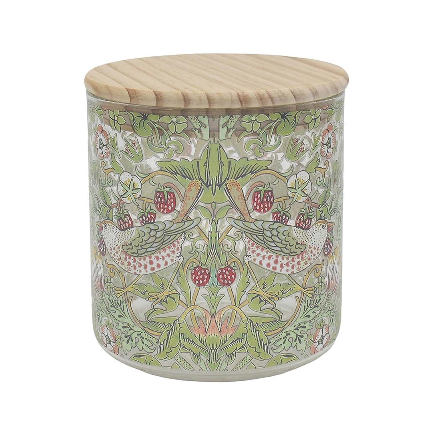 William Morris Strawberry Thief 0.8L Small Glass Storage Jar