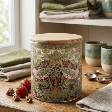 William Morris Strawberry Thief 0.8L Small Glass Storage Jar