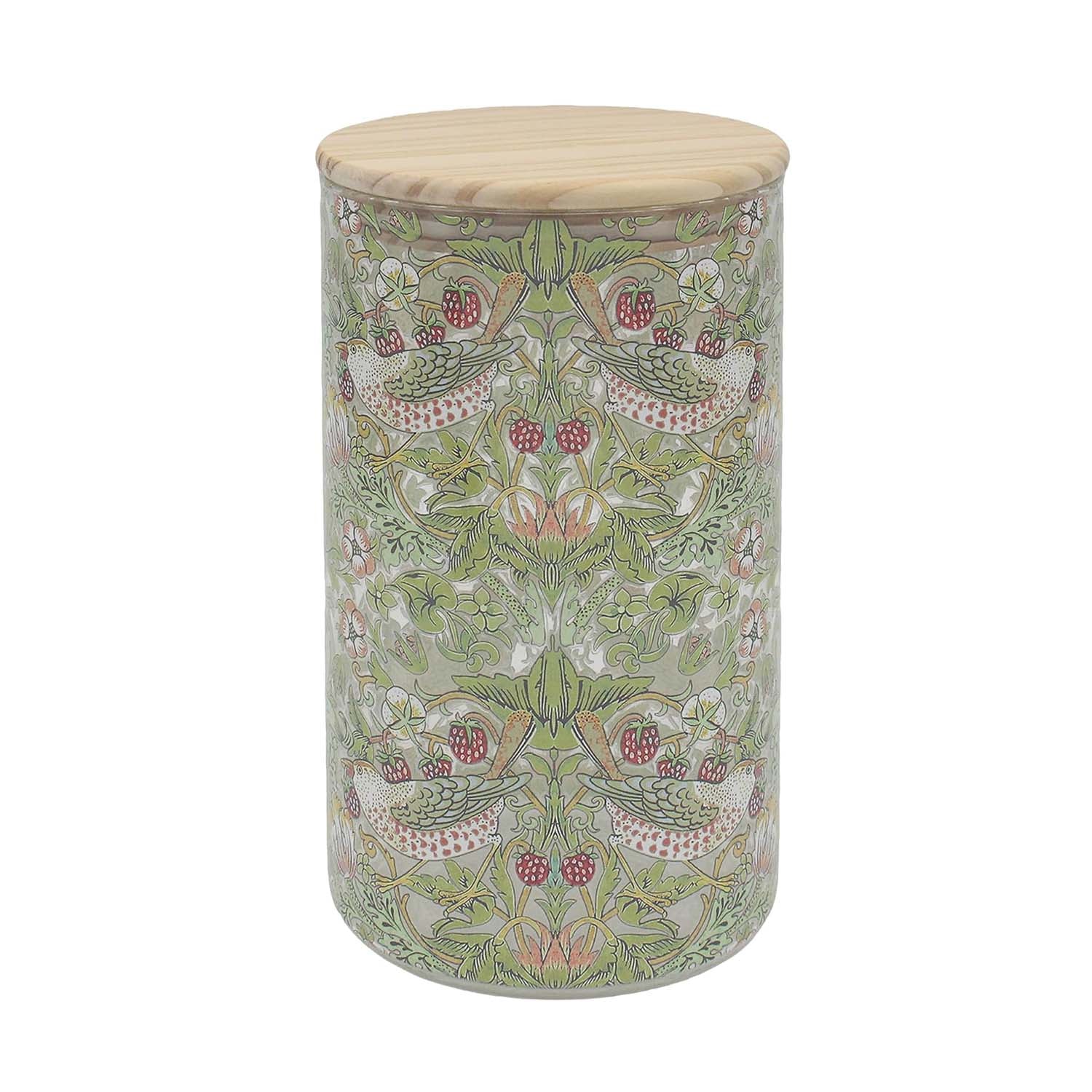 William Morris Strawberry Thief 1.5L Large Glass Storage Jar