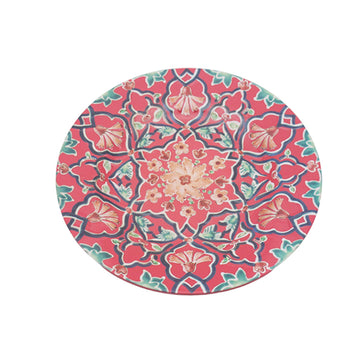22cm Red Melamine Tuscany Bohemian Design Plate