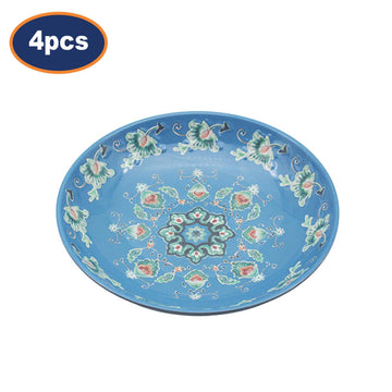 4Pcs 22cm Blue Tuscany Bohemian Mediterranean Melamine Pasta Bowl