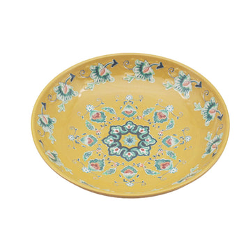 4Pcs 22cm Yellow Tuscany Bohemian Mediterranean Melamine Pasta Bowl
