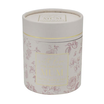 Rose & Oud Soy Scented Candle Floral with Gold Lid Glass Jar
