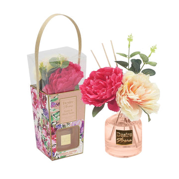200ml Red & Pink Peony Floral Reed Diffuser