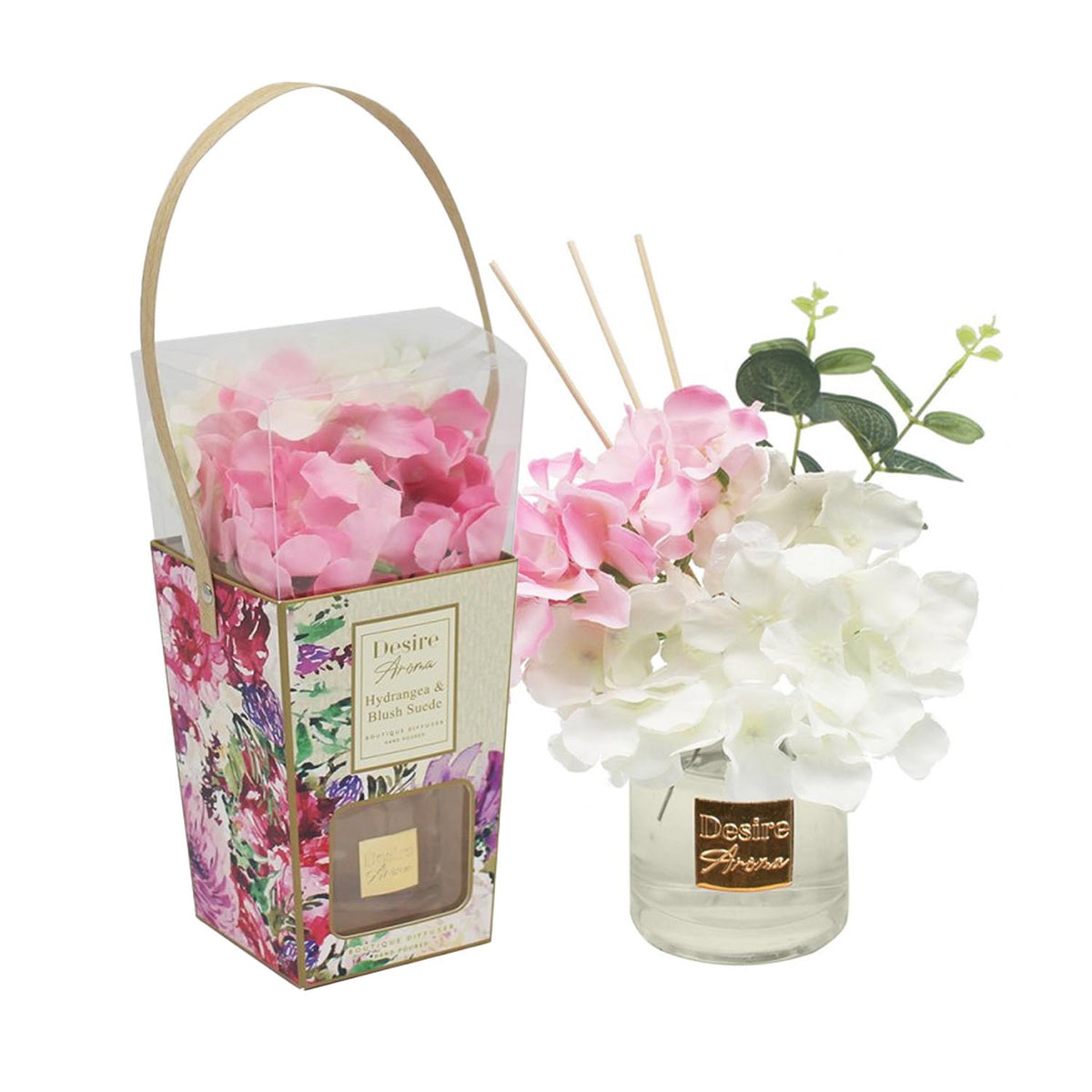 200ml White & Pink Hydrangea Floral Reed Diffuser