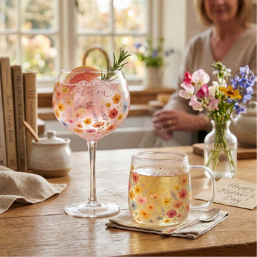 450ml Coffee Mug & 600ml Gin Glass I Love You Mum Gift Set