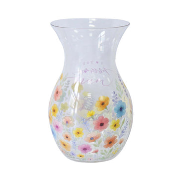Hourglass Vase “I Love You Mum” Floral Glass Vase