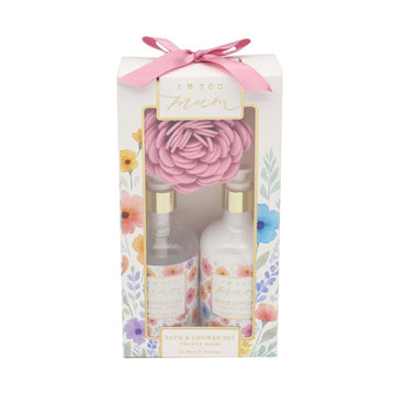 300ml Velvet Rose Scent I Love You Mum Bath & Shower Gift Set