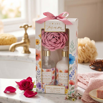 300ml Velvet Rose Scent I Love You Mum Bath & Shower Gift Set