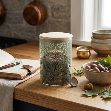 William Morris Acorn 1200ml Medium Glass Storage Jar