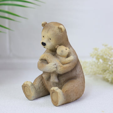 Bear Cub Hugging Resin Animal Figurine