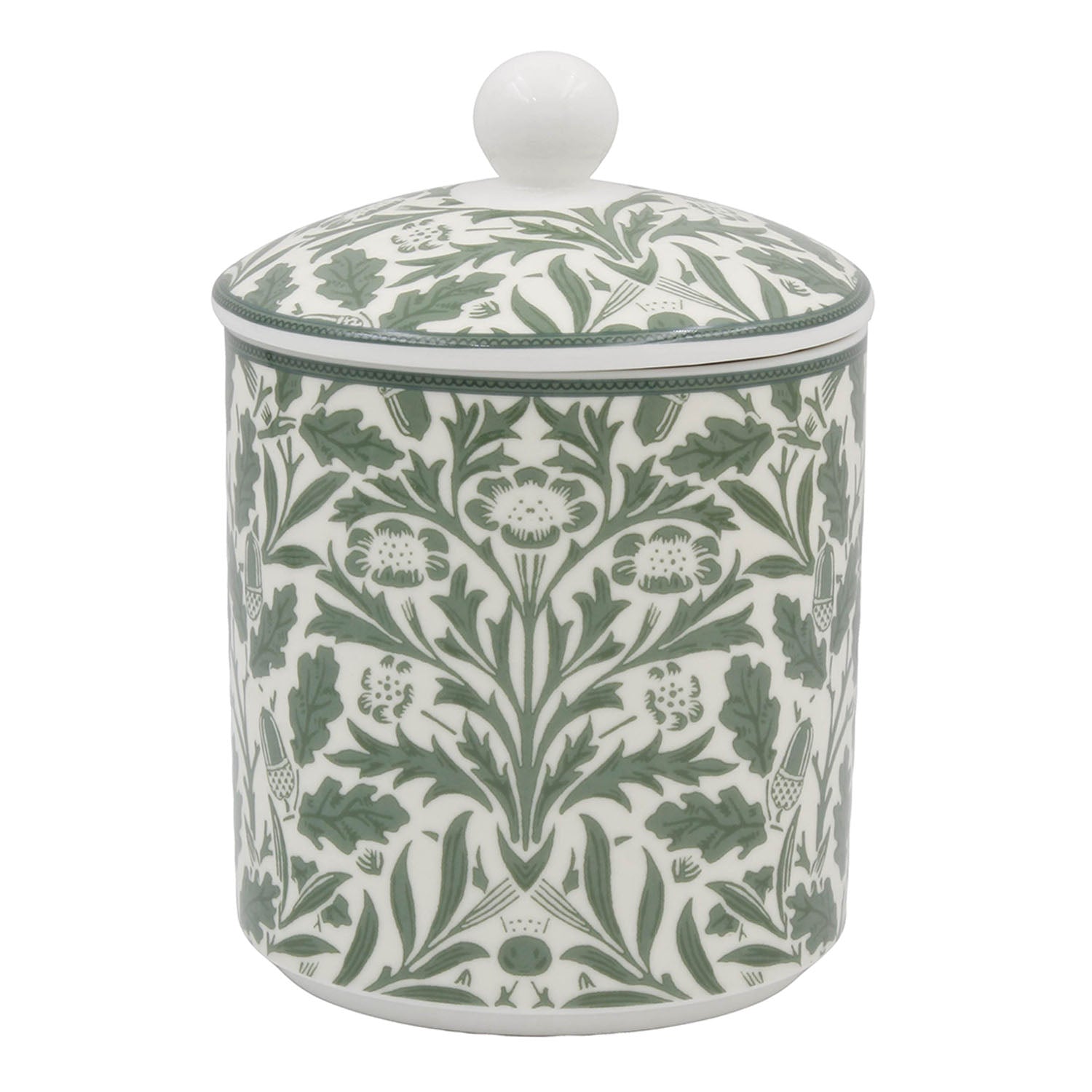 William Morris Acorn Fine China Storage Canister Jar with Lid