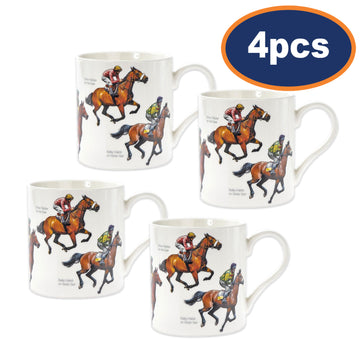 4Pcs Winning Post Jockeys 350ml Fine China Mug