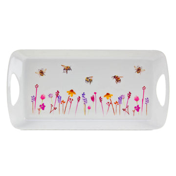 Medium 41x20 cm Bees & Flowers Serving Tray (design by Jennifer Rose)