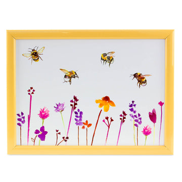 Bees & Flowers Cushioned Lap Tray (design by Jennifer Rose)