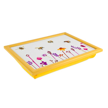 Bees & Flowers Cushioned Lap Tray (design by Jennifer Rose)