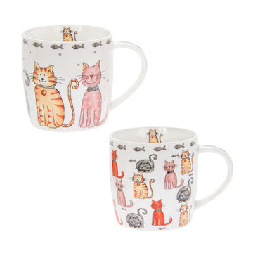 350ml Faithful Friends Assorted Cat Ceramic Coffee Mug