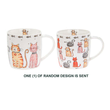 350ml Faithful Friends Assorted Cat Ceramic Coffee Mug