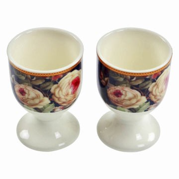 Set of 2 Rose Blossom Egg Cups