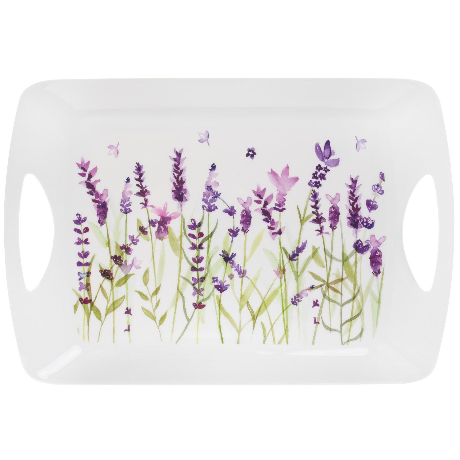 Lavender Flower Design Large Serving Tray