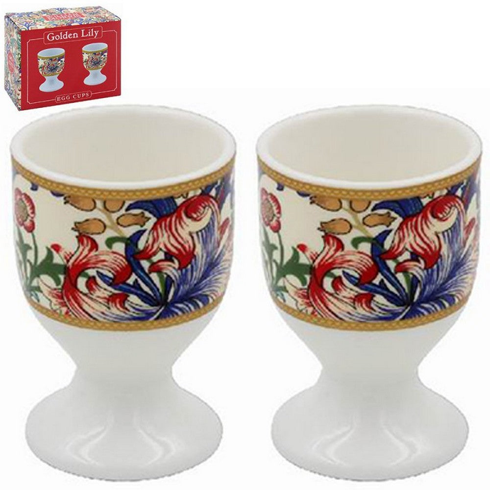 Set of 2 Golden Lily Egg Cups