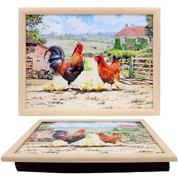 Cockerel & Hen Design Farm Laptray