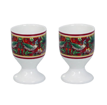 William Morris Red Strawberry Thief Egg Cups