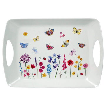 2-pc Butterfly Garden Small & Large Serving Tray Set