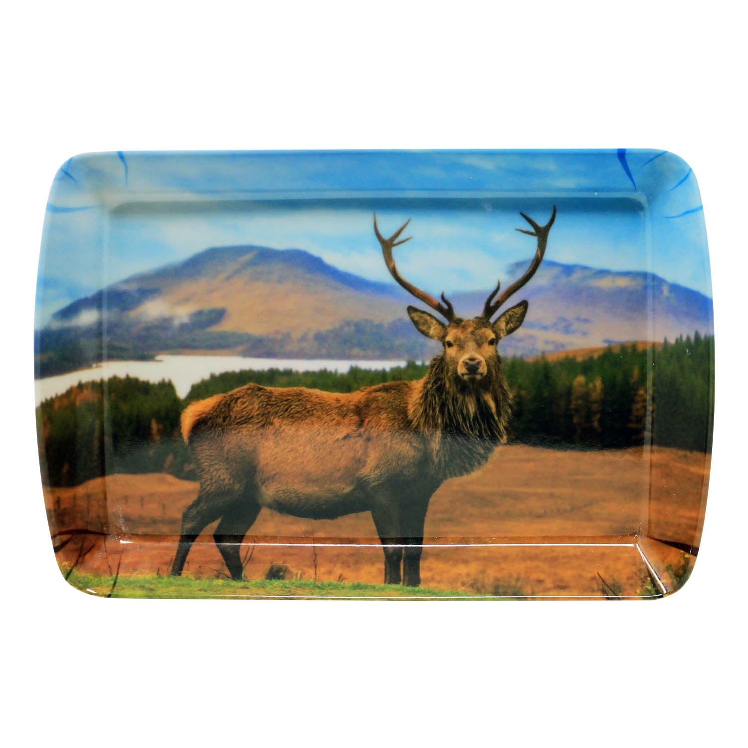 Highlands Stag Small Melamine Serving Tray