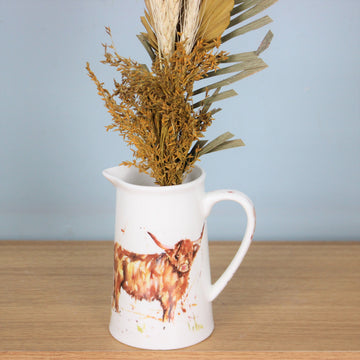 Country Life Highland Cow White Jug