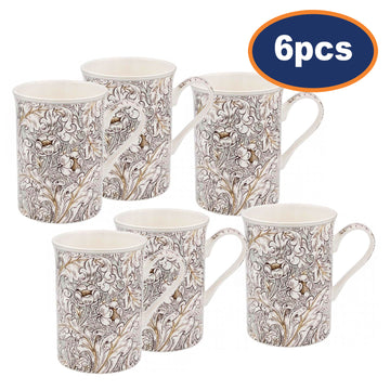 Set of 6 Bachelors Button 275ml Coffee Mug