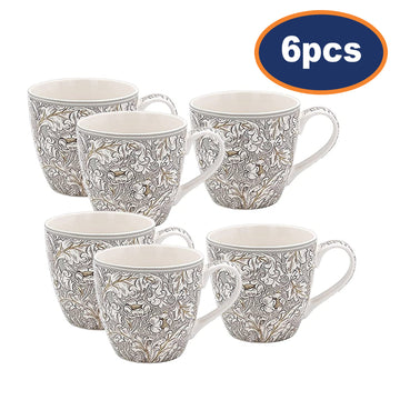 Set of 6 Bachelors Button 400ml Breakfast Mug