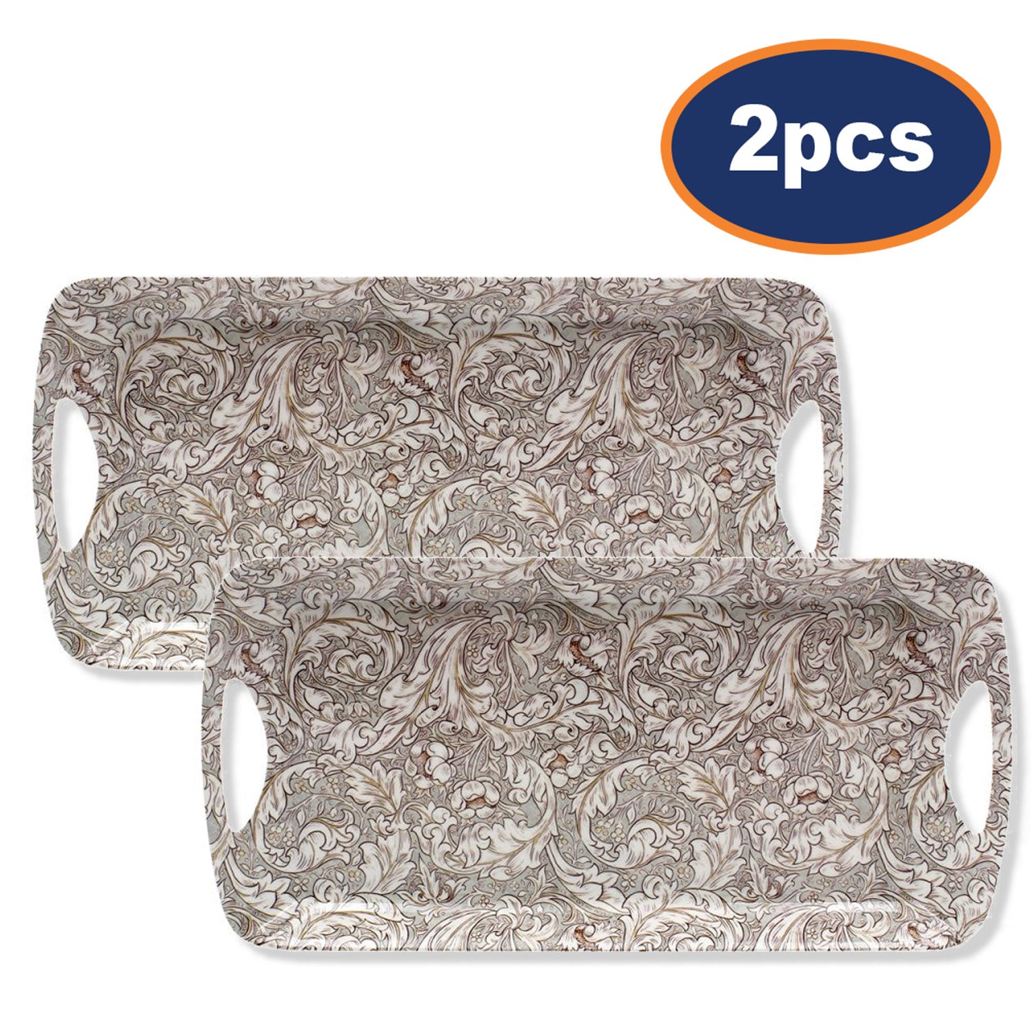 2pc William Morris Bachelors Button Medium Serving Tray