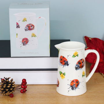 Country Life Ladybirds White Jug