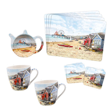 11-pc Sandy Bay Tableware Set - Watercolour