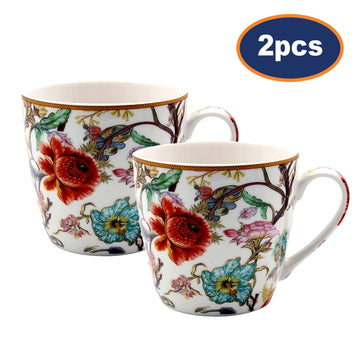 2-pc Anthina Floral 450ml Breakfast Mug